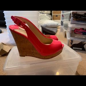 Never worn nine west patent leather wedges
